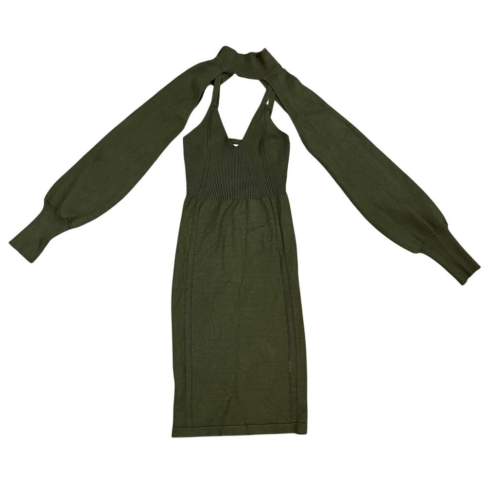Love Always by FCT Long Sleeve Knit V-Neck Mini Sweater Dress NWT